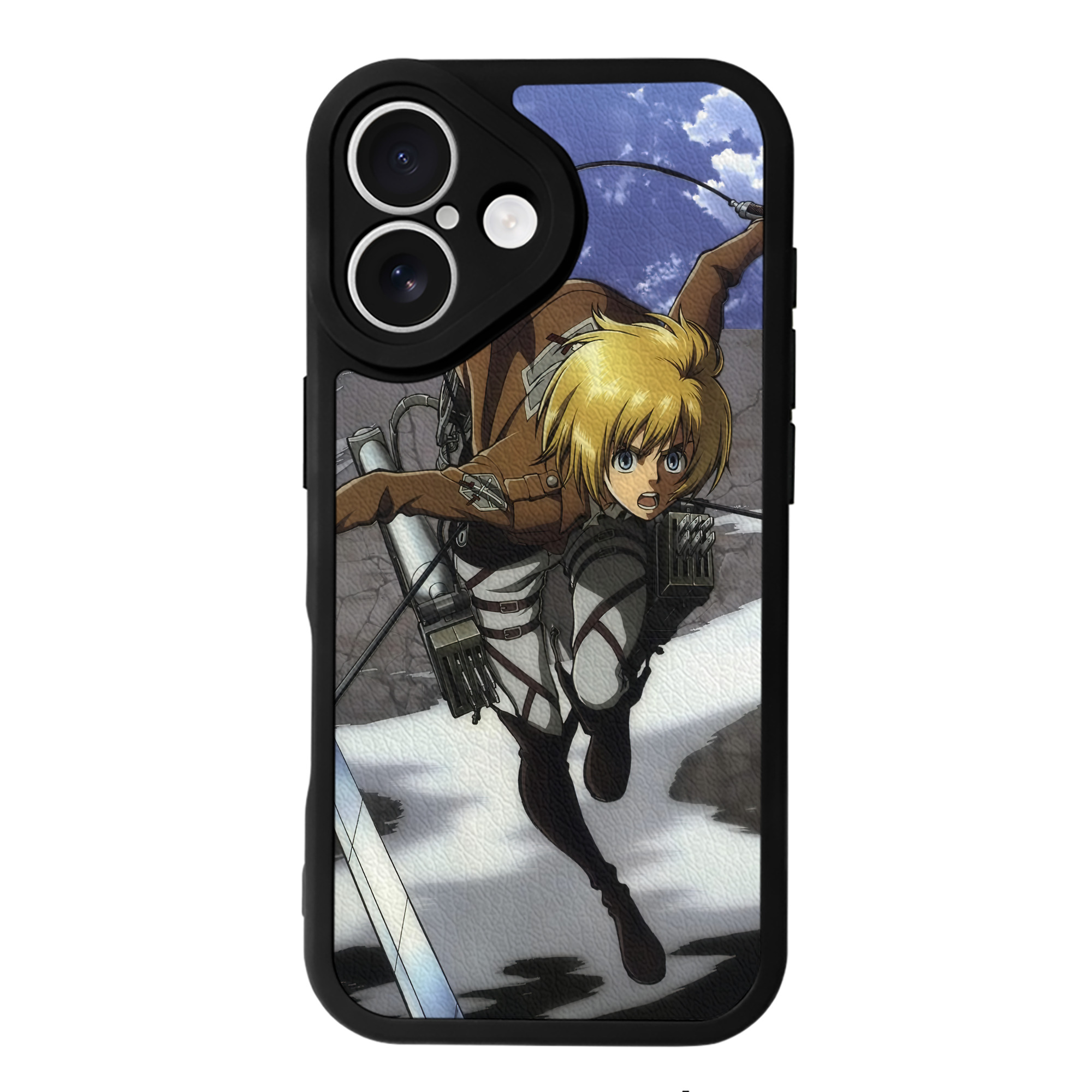 （画像用） 進撃の巨人 Attack on Titan 【iPhone 16シリーズ対応】シリコンスマホケース（レザー調） 材質：シリコン